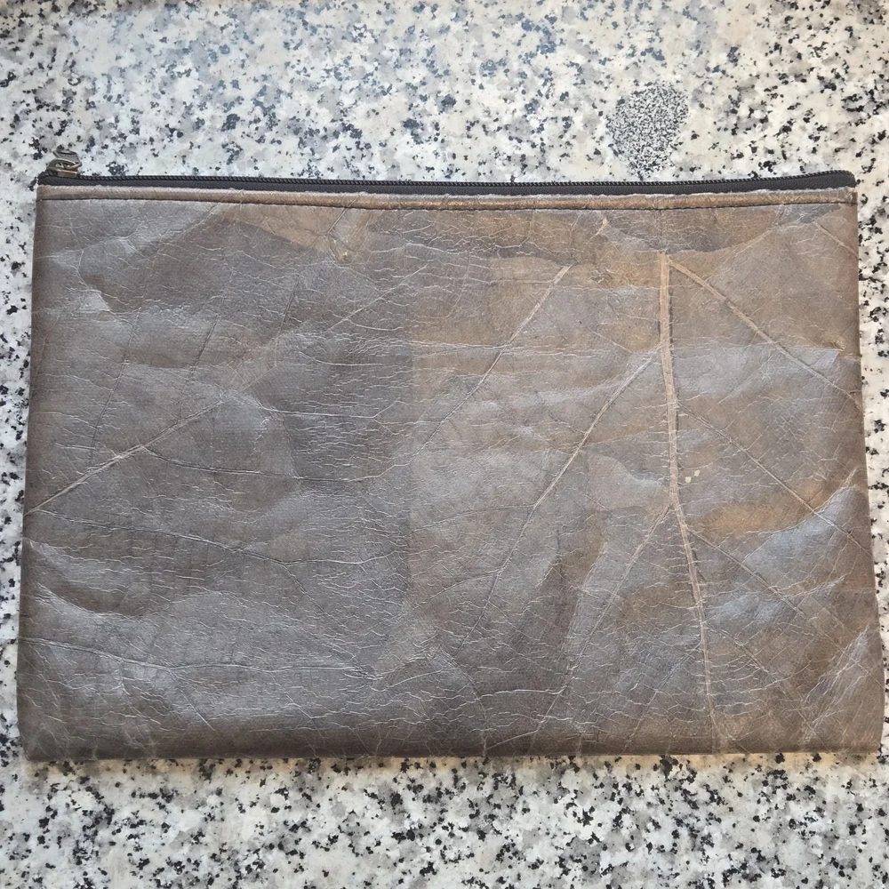 ​Sustainable Leaf Leather Tech Sleeve / Oversized Clutch